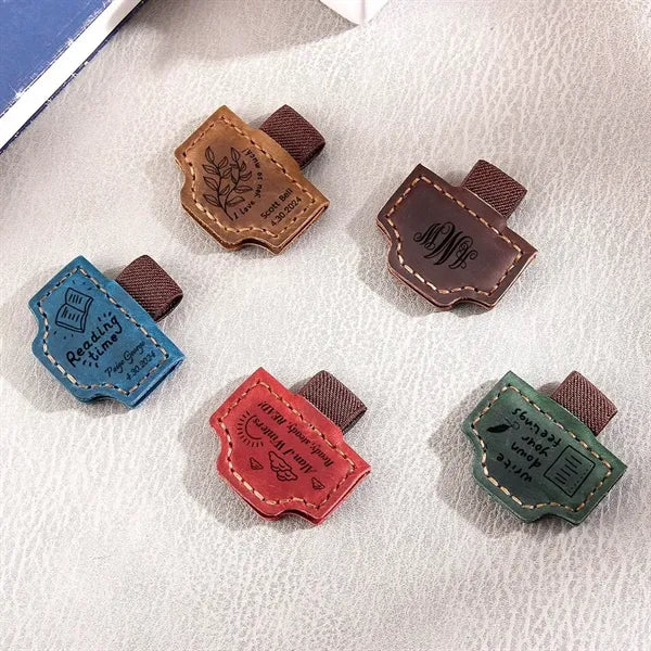 Magnetic Leather Bookmark