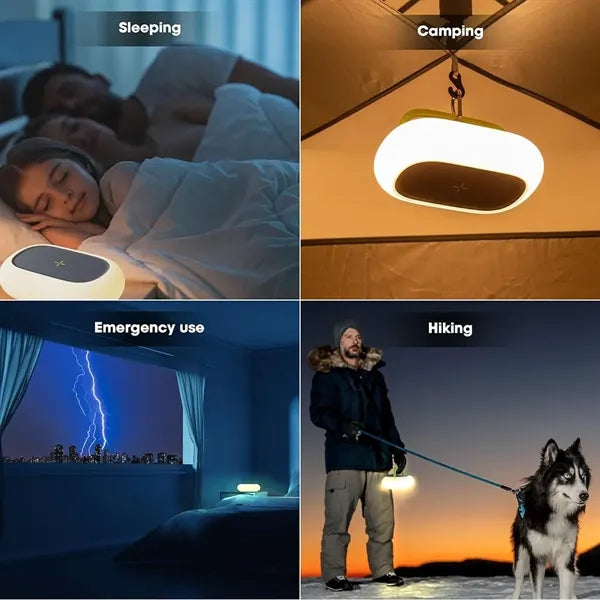 3-in-1 Wireless Charging Camping Lamp With RGB Light