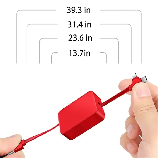 Retractable 3-in-1 Multi Device Charging Cable