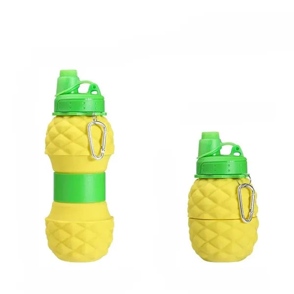 Collapsible Water Bottle With Pineapple Design