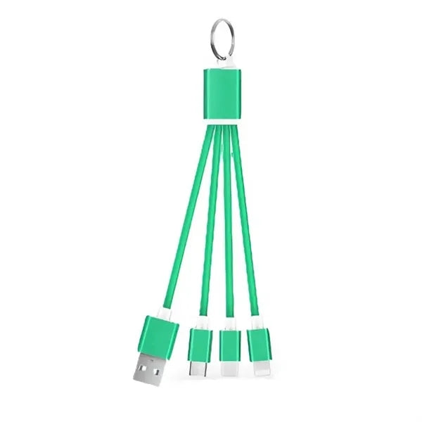 Multiple Nylon 3in1 Charging Cable Keychain