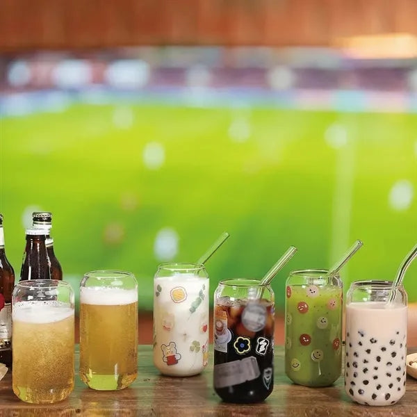 12 oz premium soda drinking beer can shaped glass cups