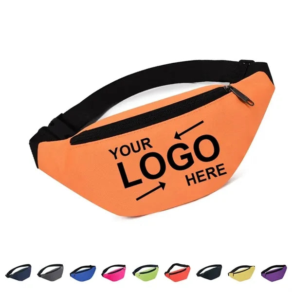 Solid-Color Sports Waist Bag