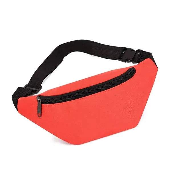 Solid-Color Sports Waist Bag