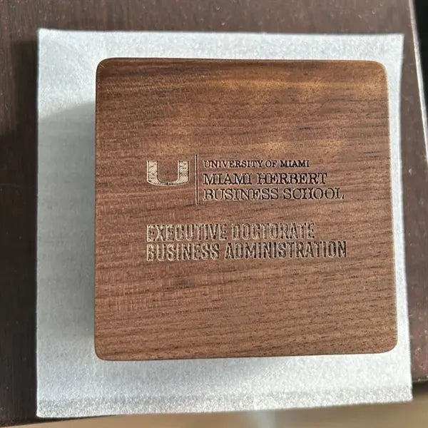 Walnut Wooden Coin Box