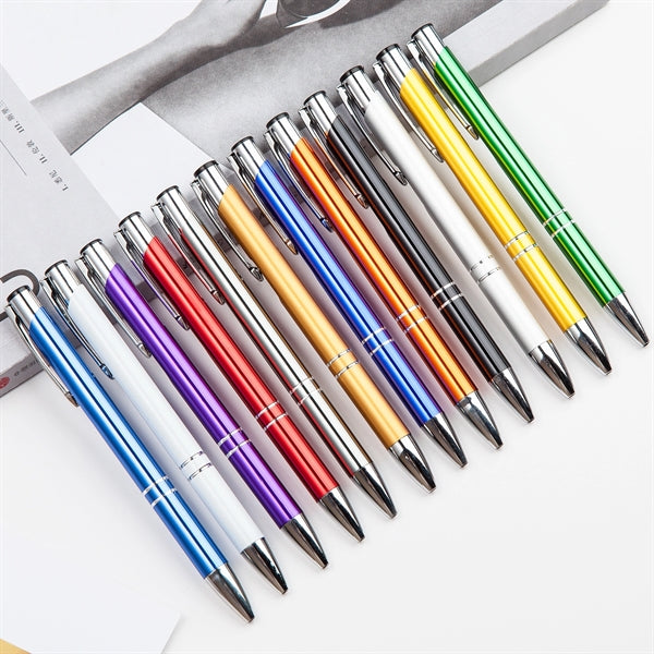 Slim Metal Aluminum Ballpoint Pen with Clip