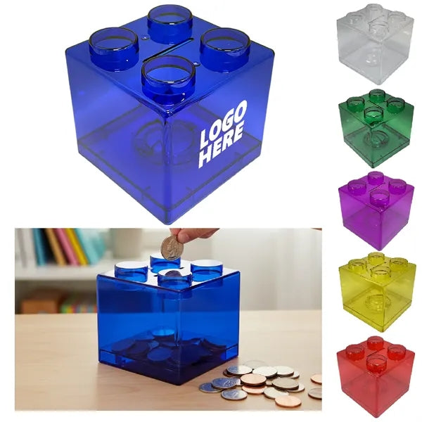 Colorful Coin Block Piggy Bank