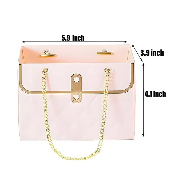 Weddings paper bouquets bag flower gift box with handle