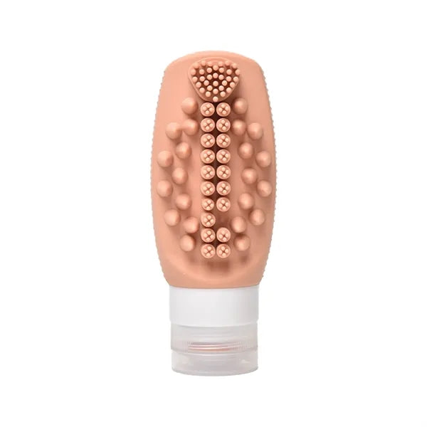 3Oz Silicone Travel Bottle With Massage Brush