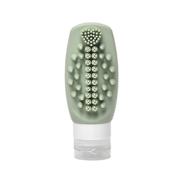3Oz Silicone Travel Bottle With Massage Brush