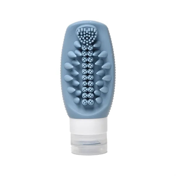 3Oz Silicone Travel Bottle With Massage Brush