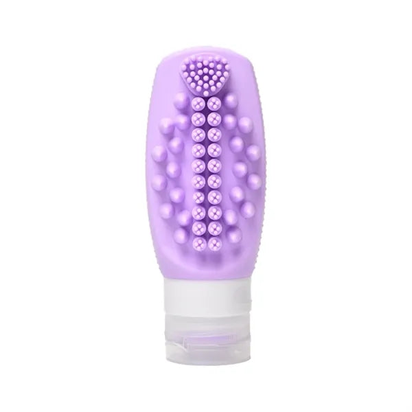 3Oz Silicone Travel Bottle With Massage Brush