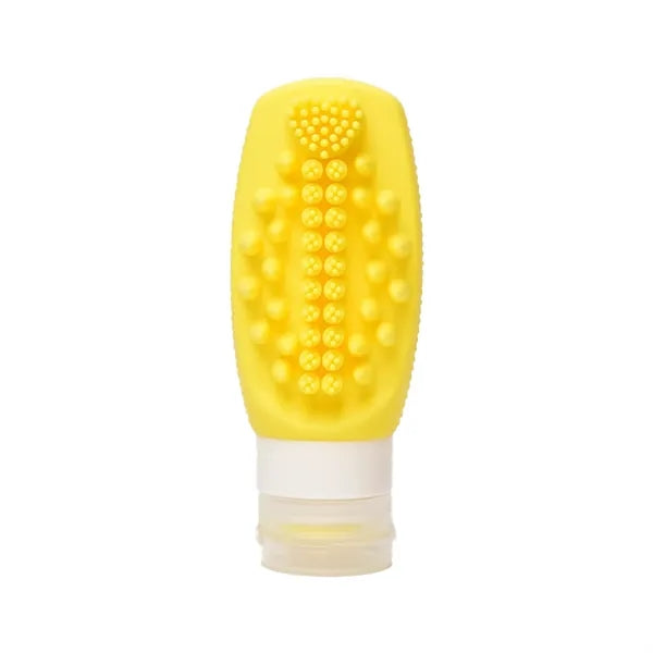 3Oz Silicone Travel Bottle With Massage Brush