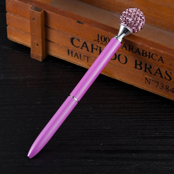 Rhinestones Crystal Metal Ballpoint Pens Black/Blue Ink