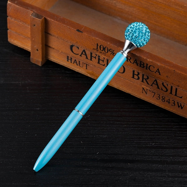 Rhinestones Crystal Metal Ballpoint Pens Black/Blue Ink