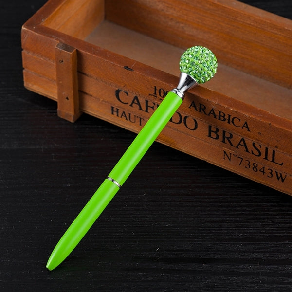 Rhinestones Crystal Metal Ballpoint Pens Black/Blue Ink