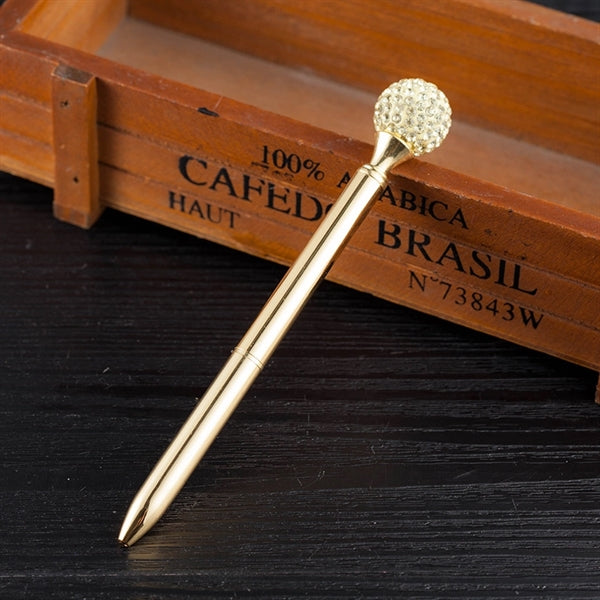 Rhinestones Crystal Metal Ballpoint Pens Black/Blue Ink