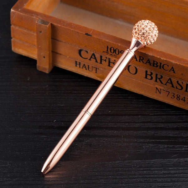 Rhinestones Crystal Metal Ballpoint Pens Black/Blue Ink