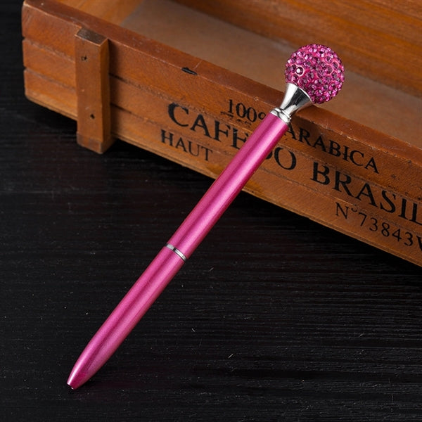 Rhinestones Crystal Metal Ballpoint Pens Black/Blue Ink