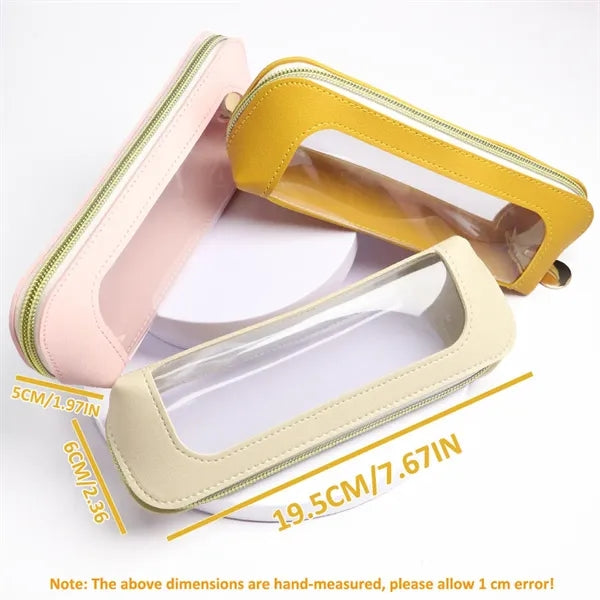 Pu Leather Clear Makeup Bag