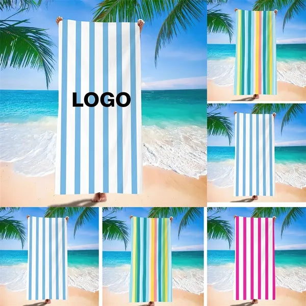 Cabana Stripe Custom Beach Towel
