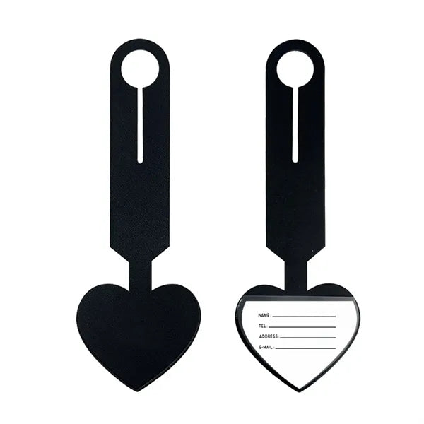 Leather Heart Shape Luggage Tag