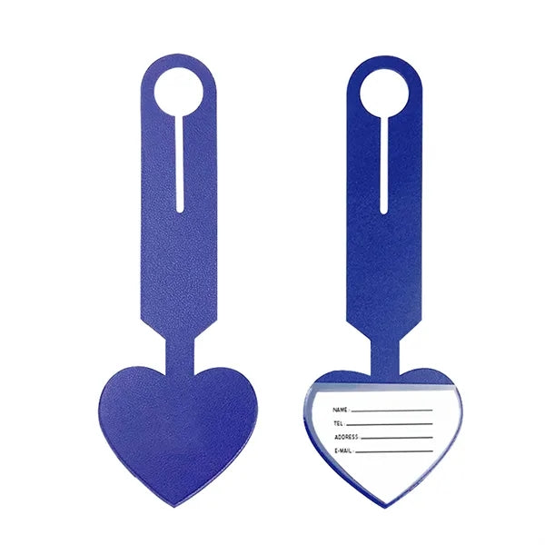 Leather Heart Shape Luggage Tag