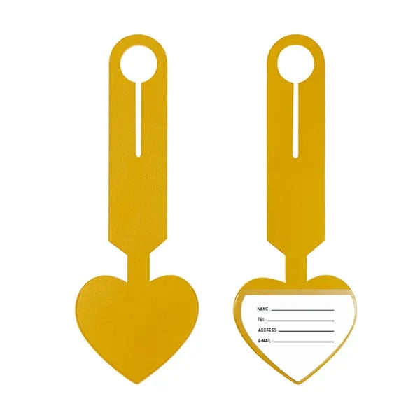 Leather Heart Shape Luggage Tag