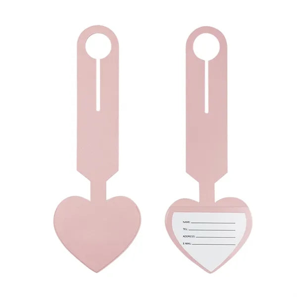 Leather Heart Shape Luggage Tag