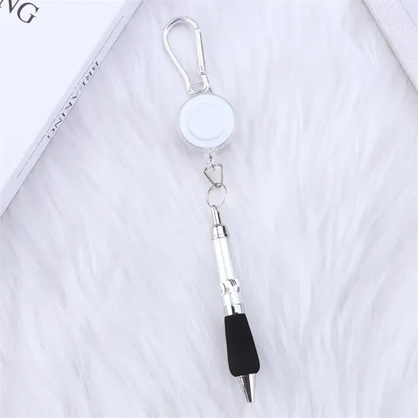 Metal Pen with Retractable Buckle and Carabiner