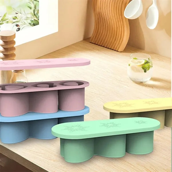 Durable tumbler cup heart shaped silicone ice cube tray mold
