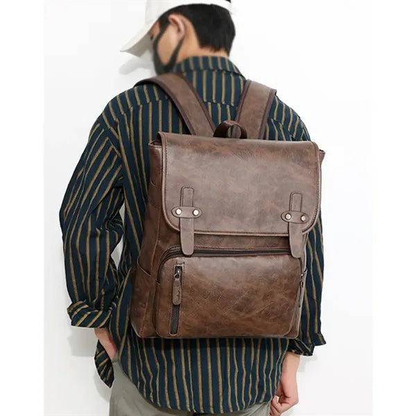 PU Leather Outdoor Backpack