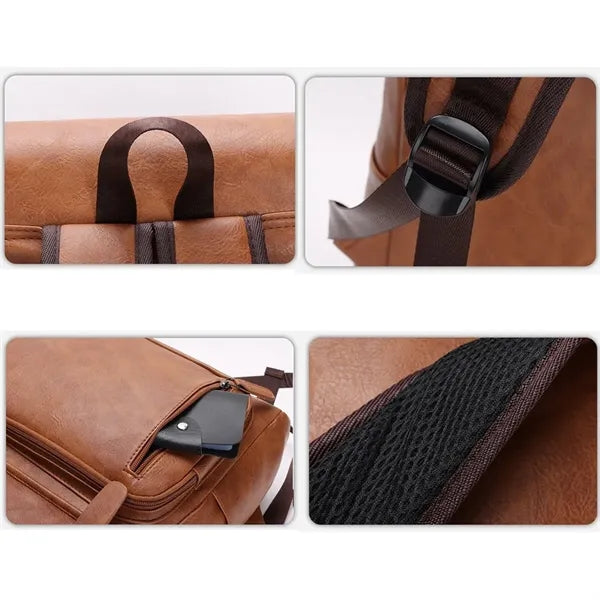 PU Leather Outdoor Backpack