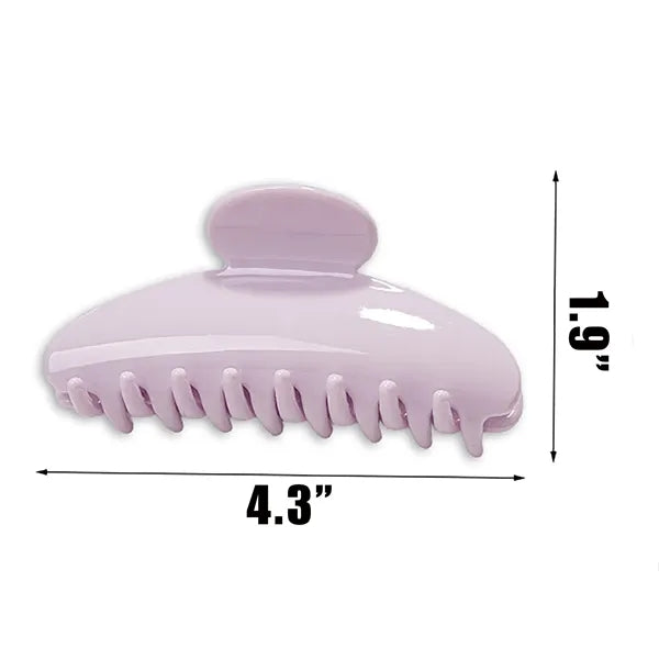 Glossy Half-Round Shark Hair Claw for Stylish Updos