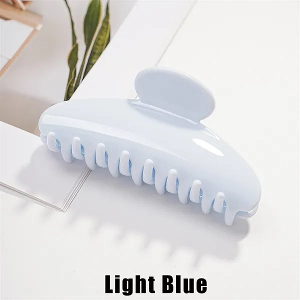 Glossy Half-Round Shark Hair Claw for Stylish Updos