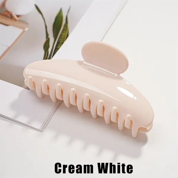 Glossy Half-Round Shark Hair Claw for Stylish Updos