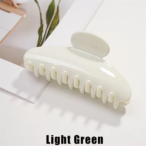 Glossy Half-Round Shark Hair Claw for Stylish Updos