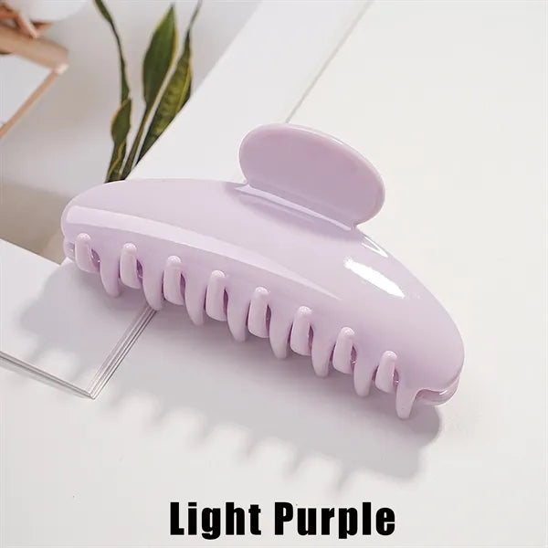Glossy Half-Round Shark Hair Claw for Stylish Updos