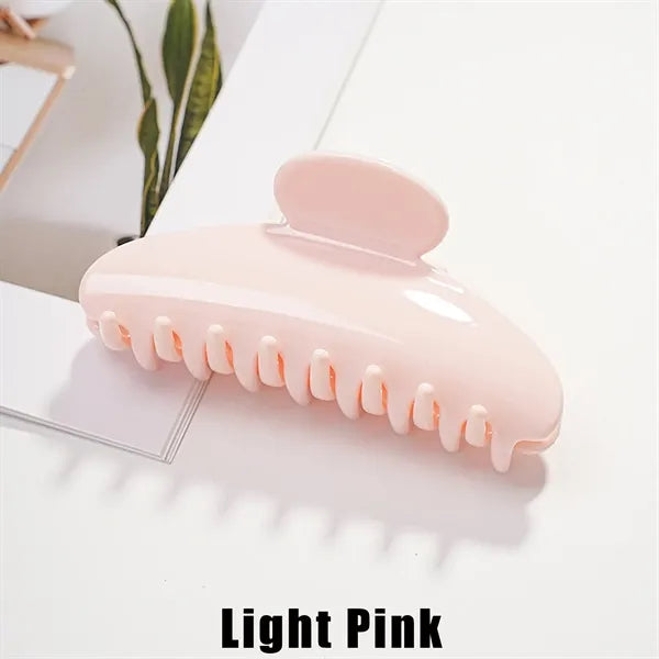 Glossy Half-Round Shark Hair Claw for Stylish Updos