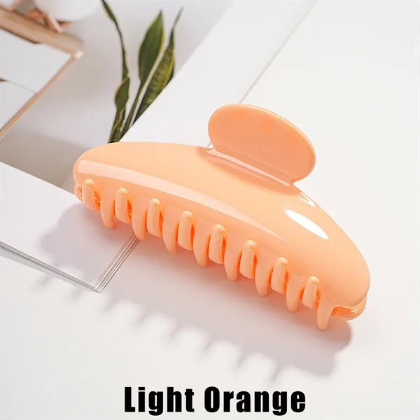 Glossy Half-Round Shark Hair Claw for Stylish Updos