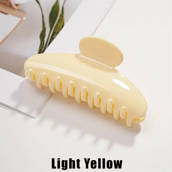 Glossy Half-Round Shark Hair Claw for Stylish Updos