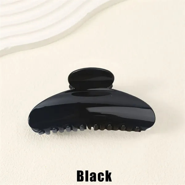 Glossy Half-Round Shark Hair Claw for Stylish Updos