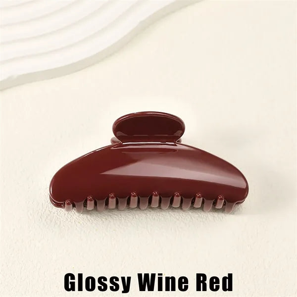 Glossy Half-Round Shark Hair Claw for Stylish Updos