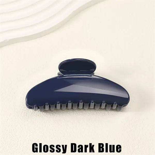 Glossy Half-Round Shark Hair Claw for Stylish Updos