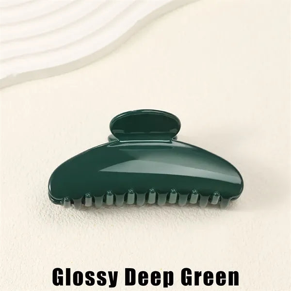 Glossy Half-Round Shark Hair Claw for Stylish Updos