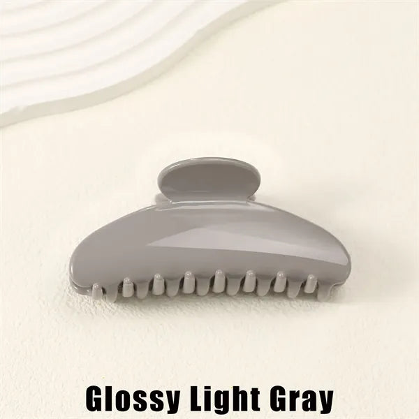 Glossy Half-Round Shark Hair Claw for Stylish Updos