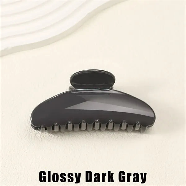 Glossy Half-Round Shark Hair Claw for Stylish Updos