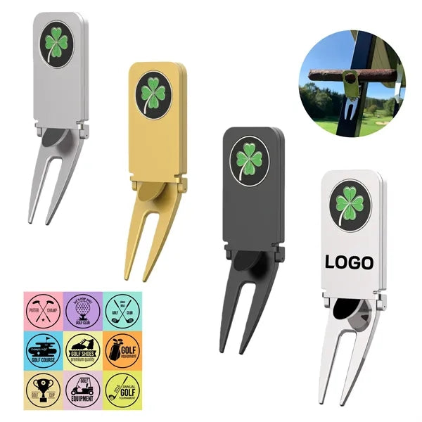 Magnetic Golf Cart Cigar Holder Clip Divot Tool Ball Marker