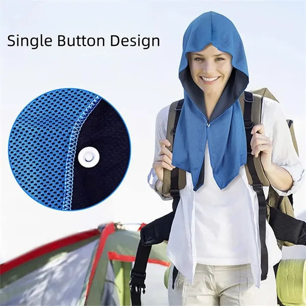 Instant Cooling Hoodie Ice Towels for Neck and Face