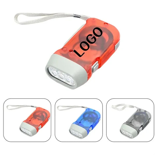 Portable Hand Crank Wind Up Emergency Flashlight for Camping